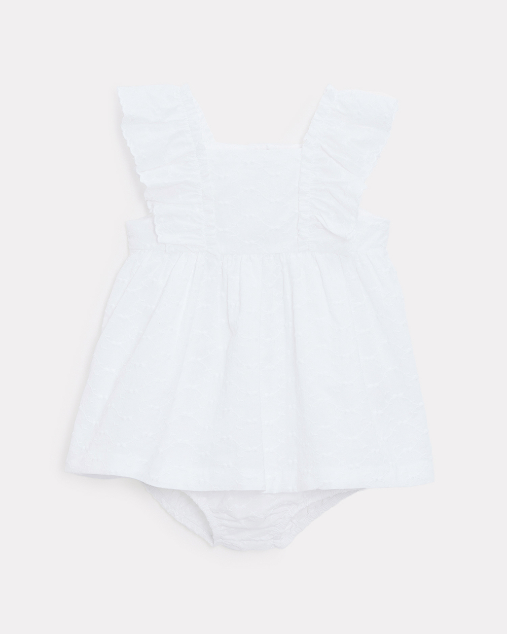 Eglantine sleeveless embroidery dress Off-white colour  Natalys