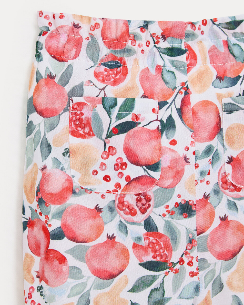 Paula cotton voile trousers Pomegranate print  Natalys
