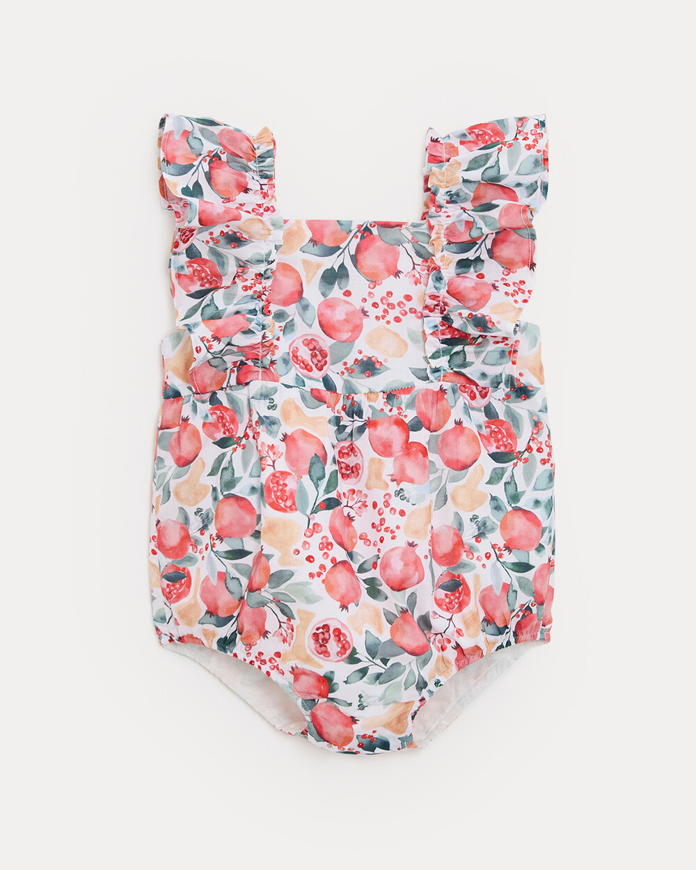Domitille romper with straps Pomegranate print Natalys