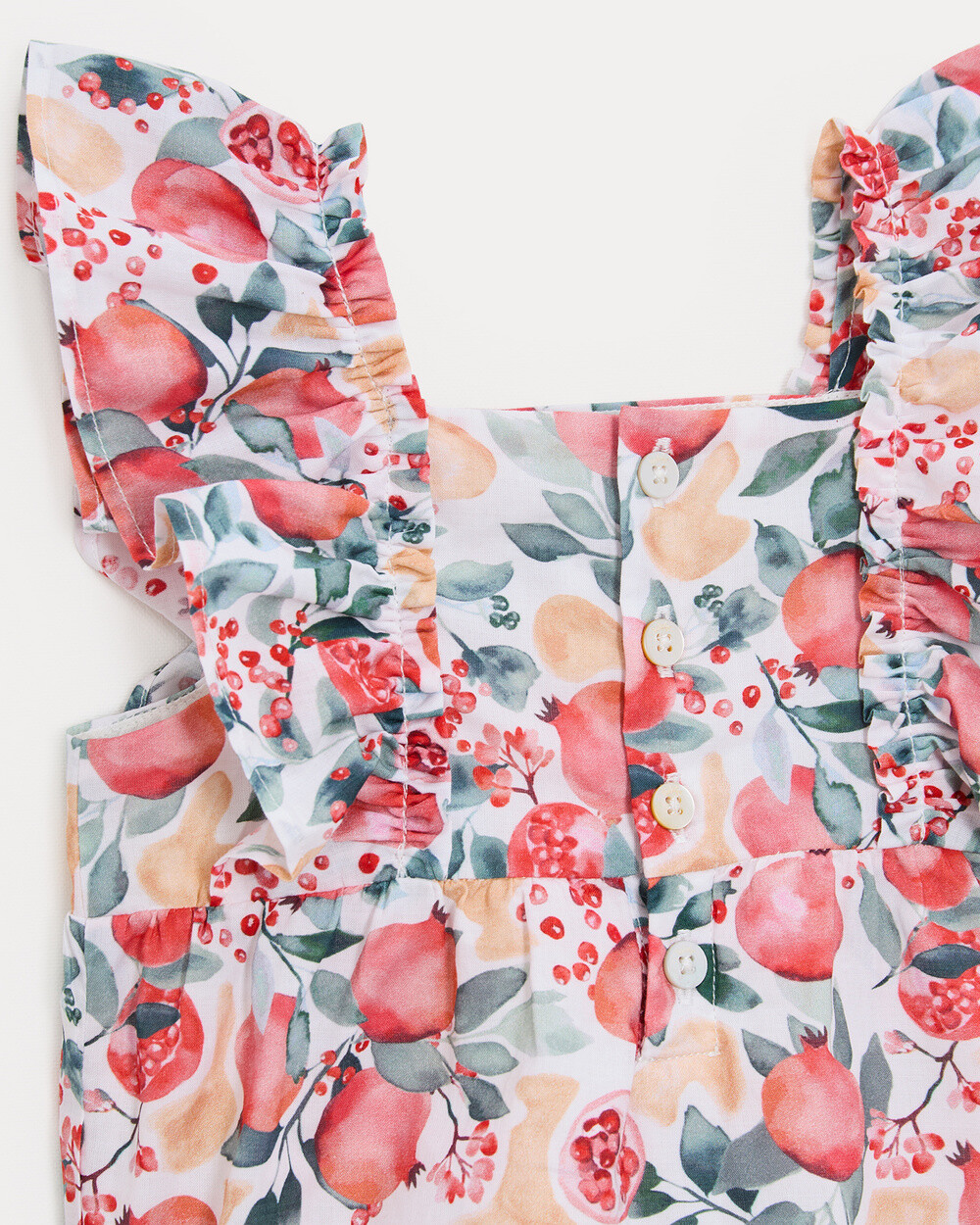 Domitille romper with straps Pomegranate print Natalys