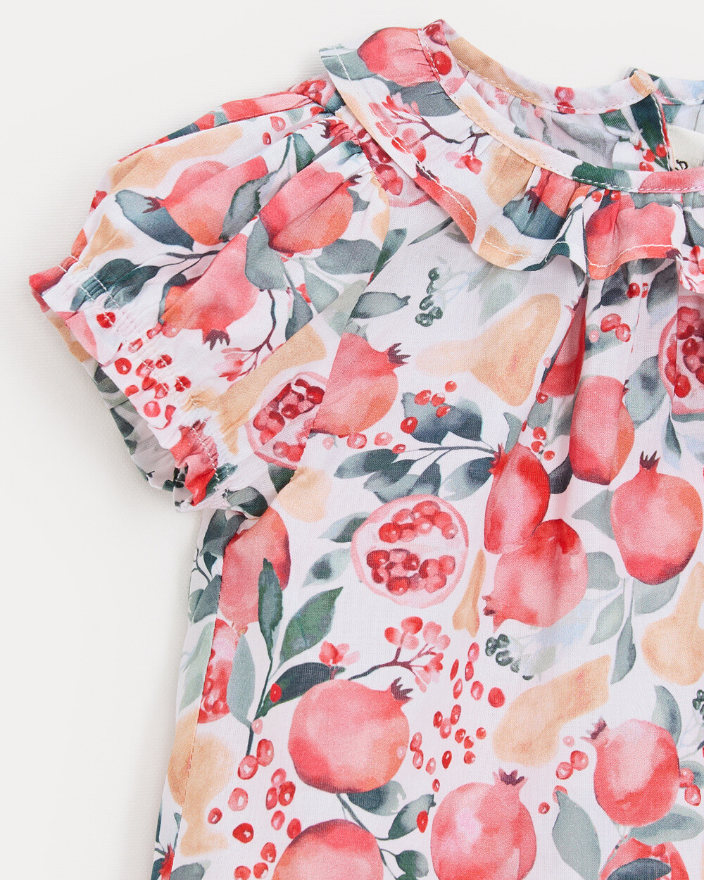 Thelma short-sleeved blouse Pomegranate print Natalys