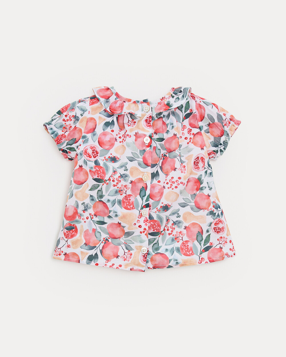 Thelma short-sleeved blouse Pomegranate print Natalys