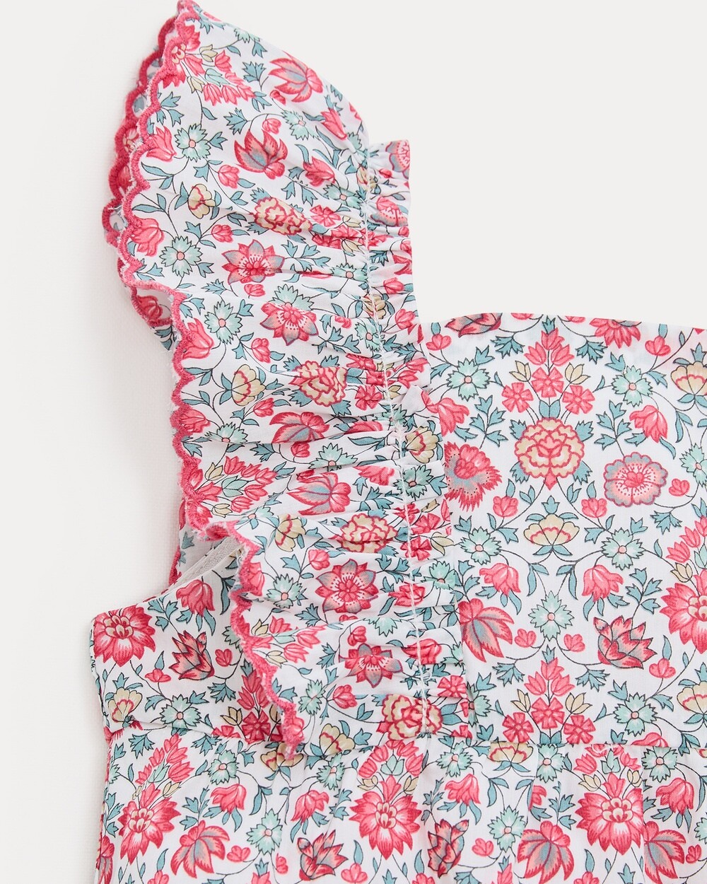 Domitille romper with straps Liberty fabric  Natalys