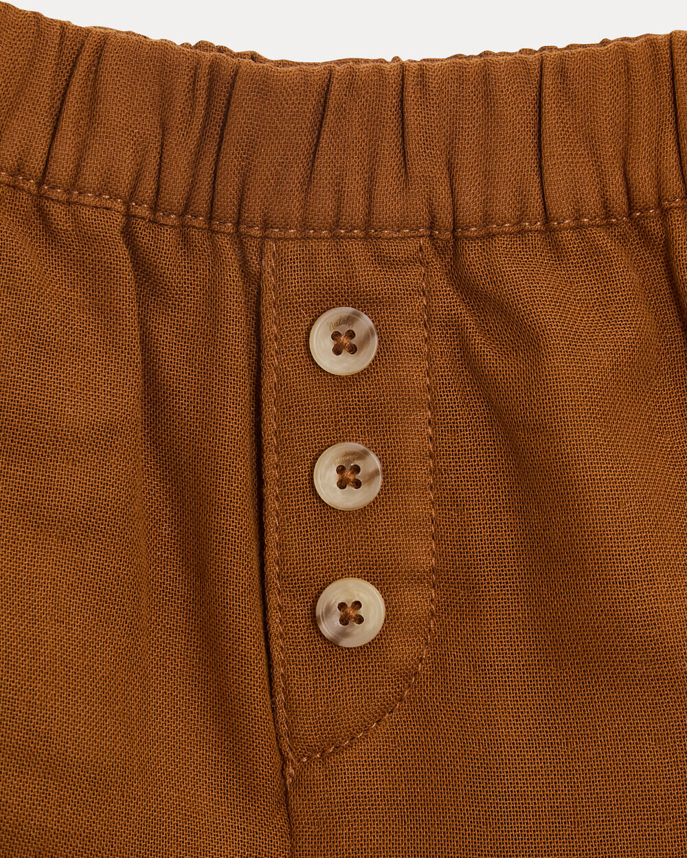 Noe cotton gauze shorts Hazelnut colour Natalys