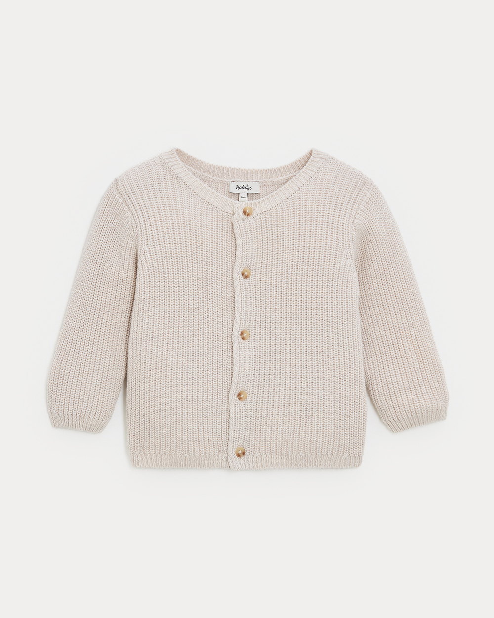 James fancy knit cardigan Beige colour  Natalys