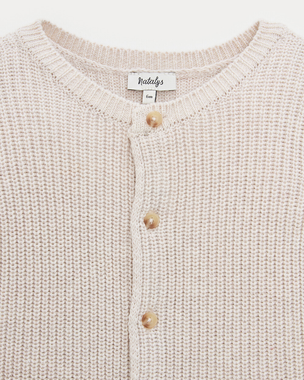James fancy knit cardigan Beige colour  Natalys