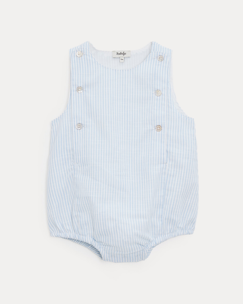 Honore cotton romper Blue sky stripes print  Natalys