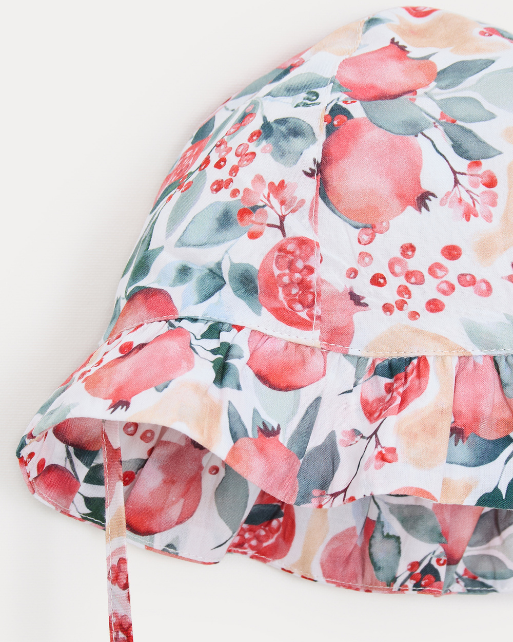 Lison cotton voile hat Pomegranate print Natalys
