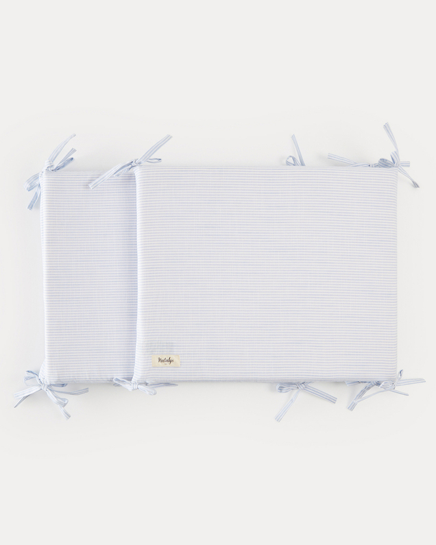 Leandre bumper pad Blue sky stripes print  Natalys