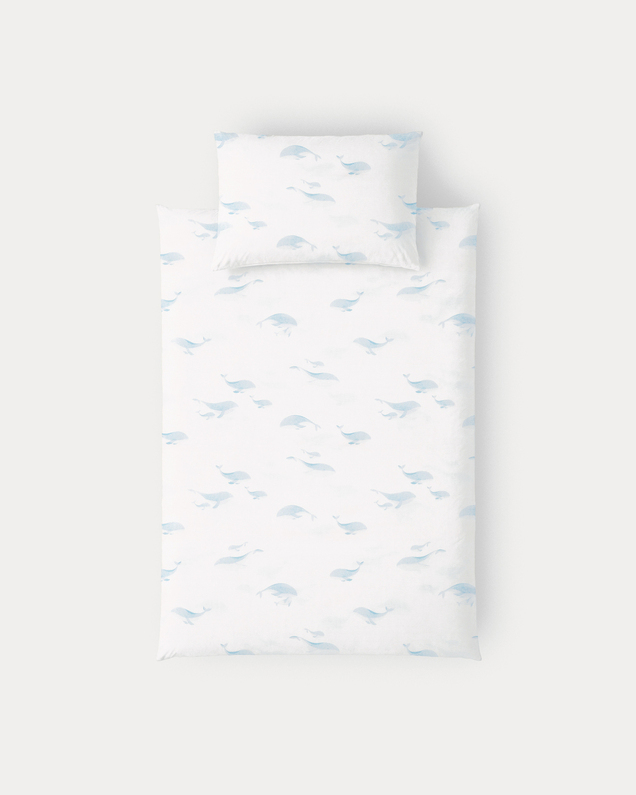 Colette bed linen set Whale print  Natalys