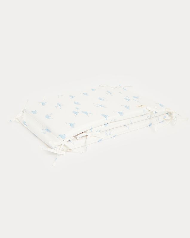 Leandre bumper pad Whale print  Natalys