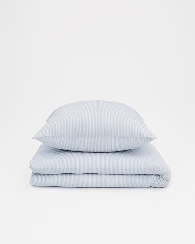 Colette bed linen set Blue sky stripes print  Natalys