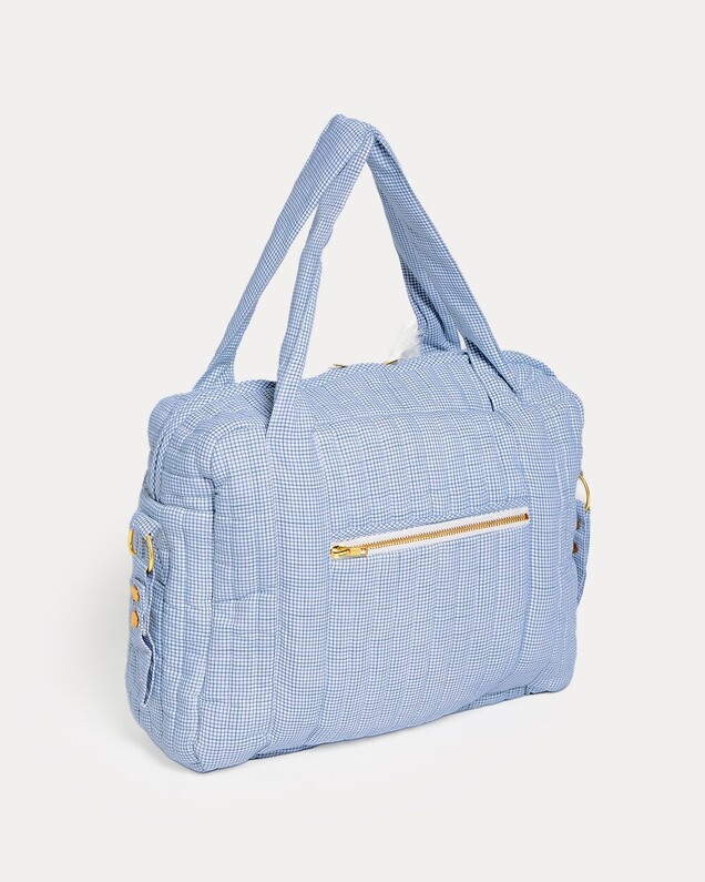 Auguste changing bag Blue check print  Natalys