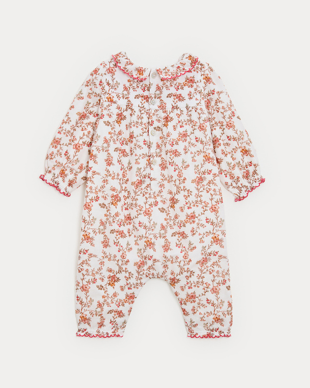 Augustine long jumpsuit in cotton gauze Arabesque print  Natalys