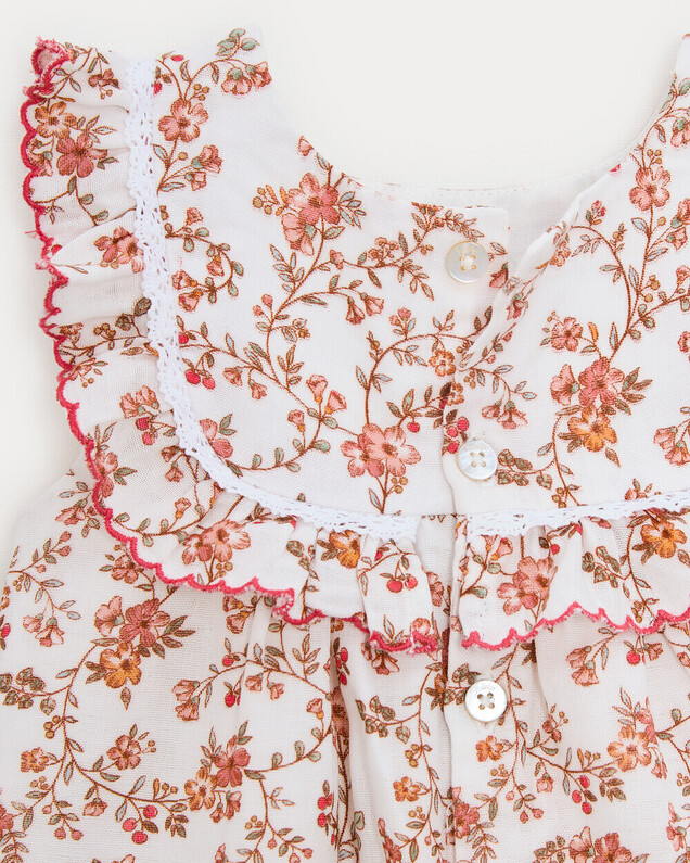 Coline ruffled dress Arabesque print  Natalys