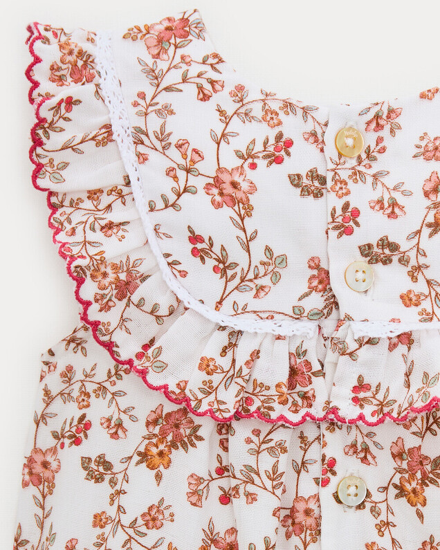 Célestine cotton gauze romper Arabesque print  Natalys