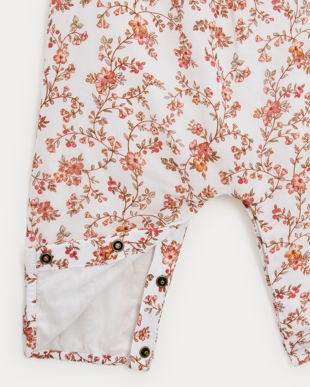 Phillipine long jumpsuit with straps Arabesque print  Natalys