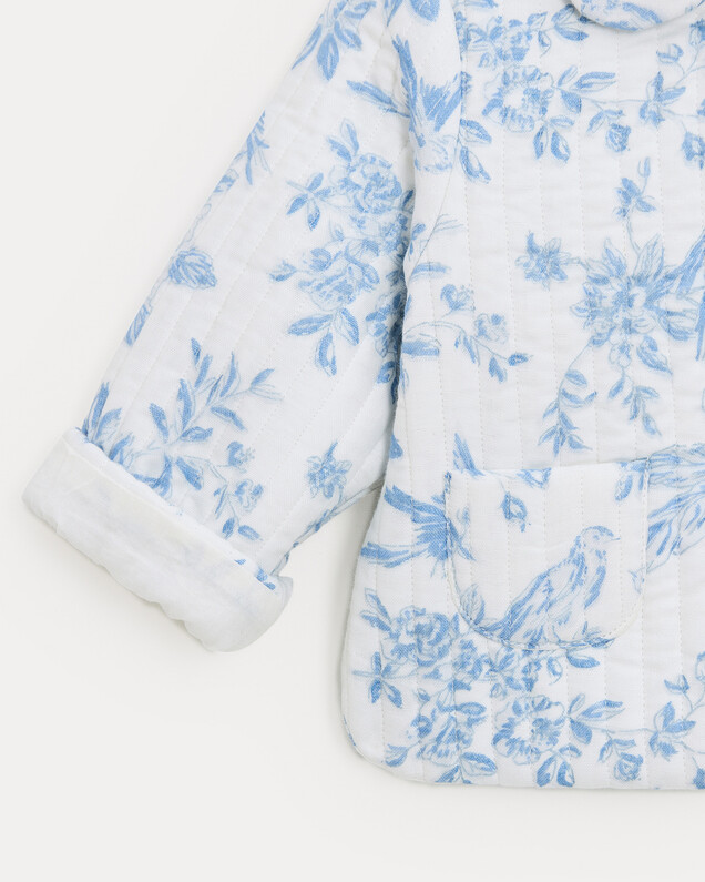 Janice quilted jacket Porcelain print  Natalys