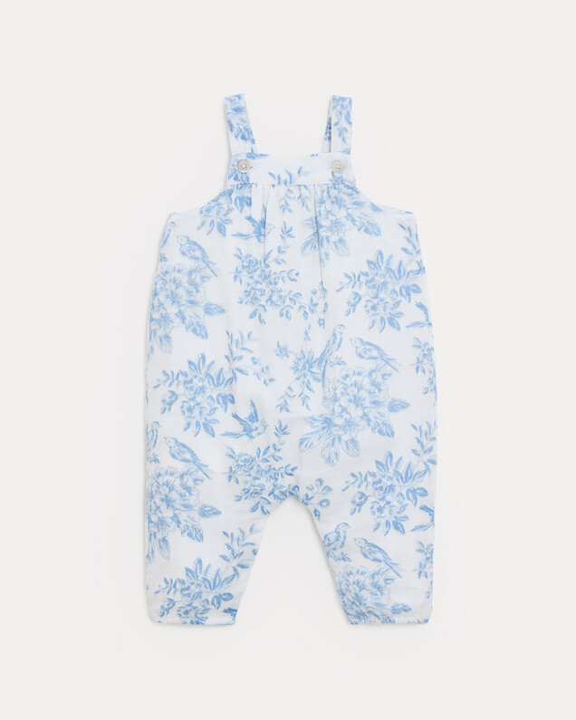 Phillipine long jumpsuit with straps Porcelain print  Natalys