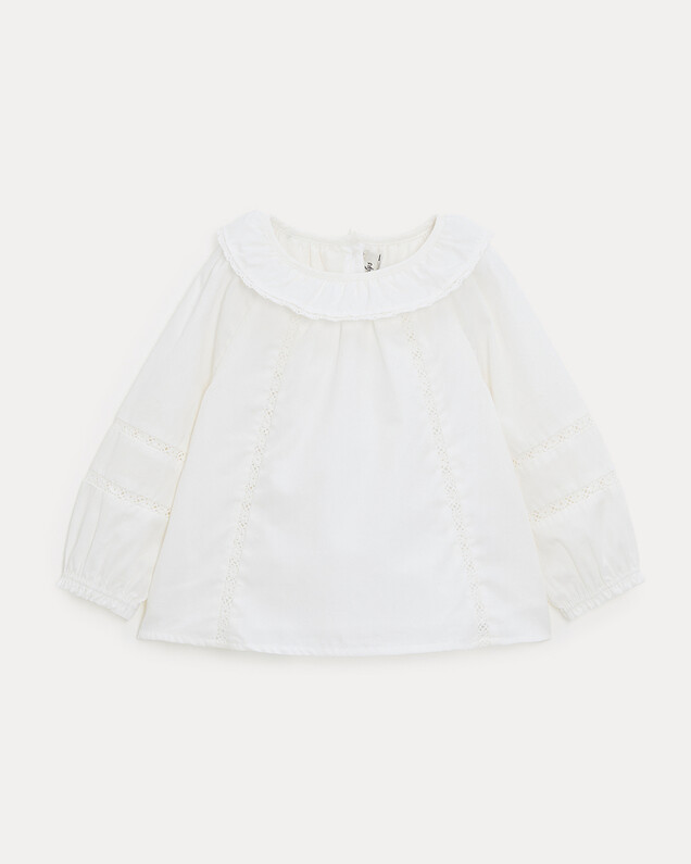 Adele long-sleeved blouse Off-white colour  Natalys