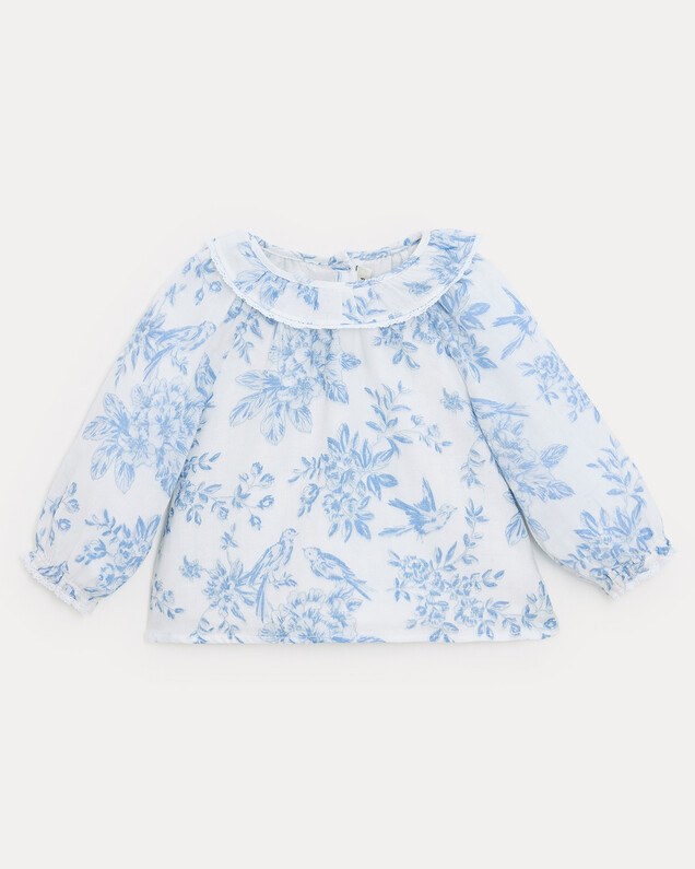 Adele long-sleeved blouse Porcelain print  Natalys