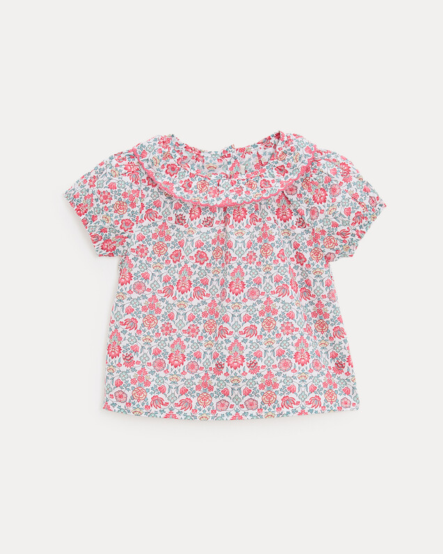 Thelma short-sleeved blouse Liberty fabric  Natalys