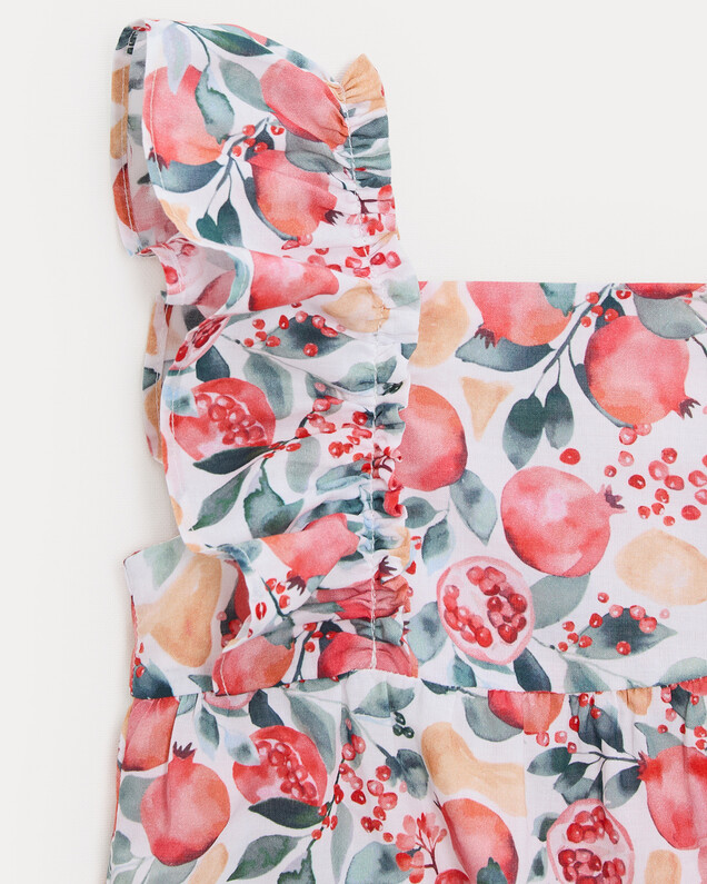 Domitille romper with straps Pomegranate print  Natalys