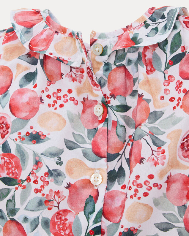 Thelma short-sleeved blouse Pomegranate print  Natalys