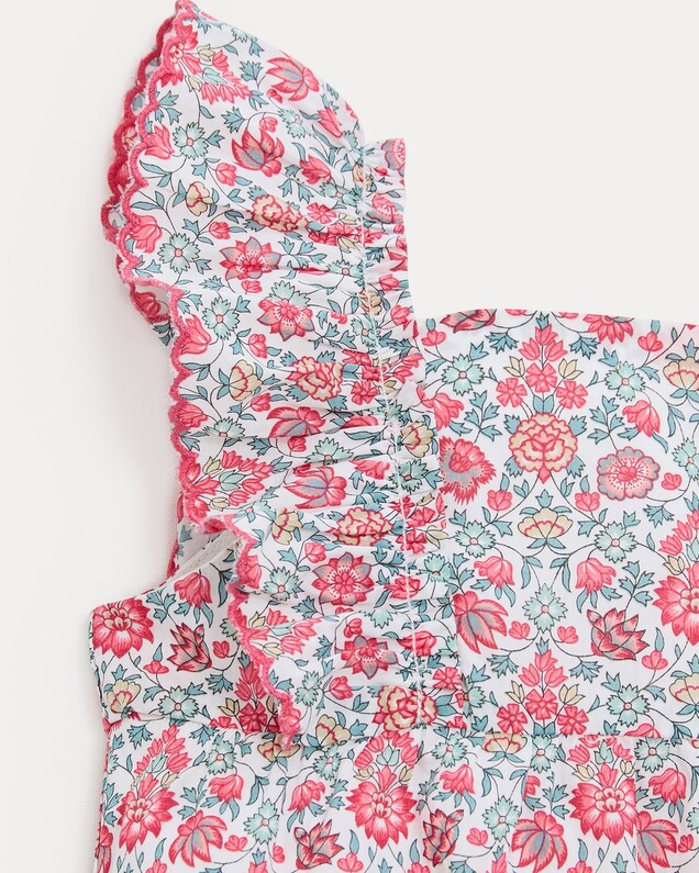 Domitille romper with straps Liberty fabric  Natalys