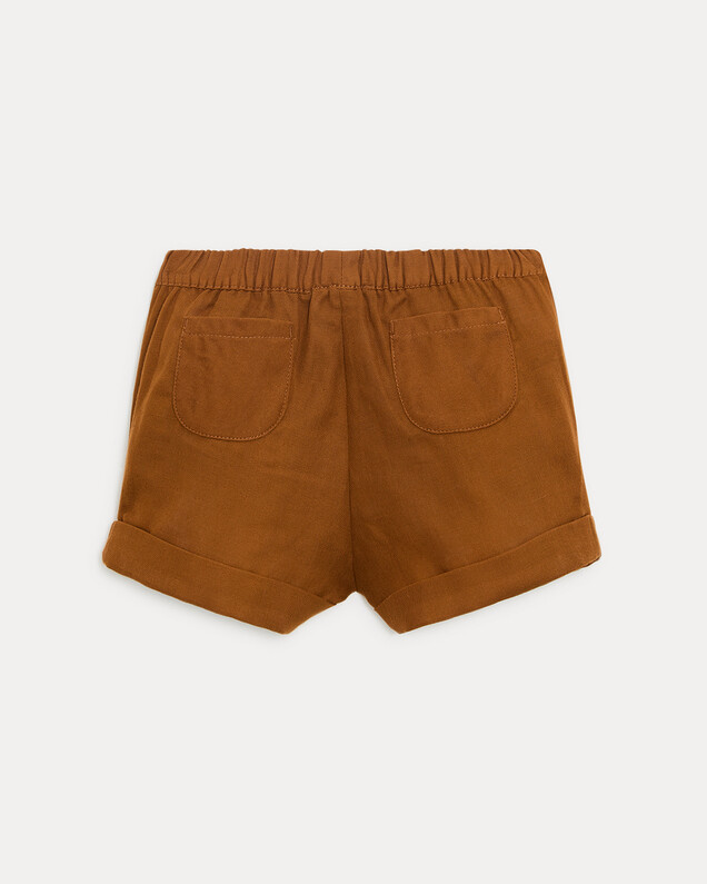Noe cotton gauze shorts Hazelnut colour  Natalys