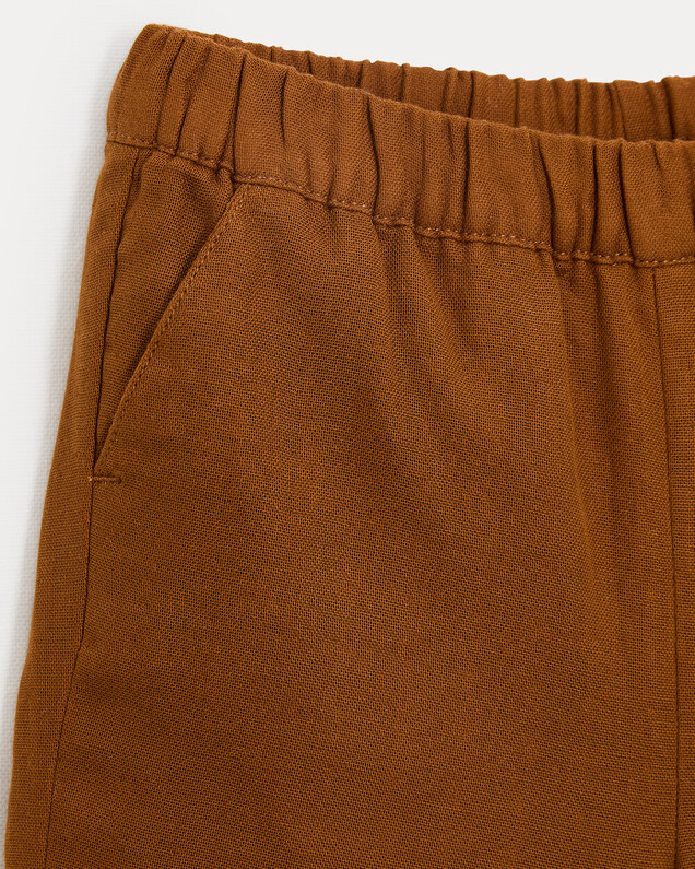Achille cotton gauze trousers Hazelnut colour  Natalys