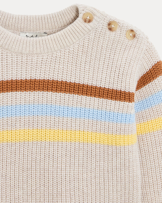Willie fancy knit jumper Beige colour  Natalys