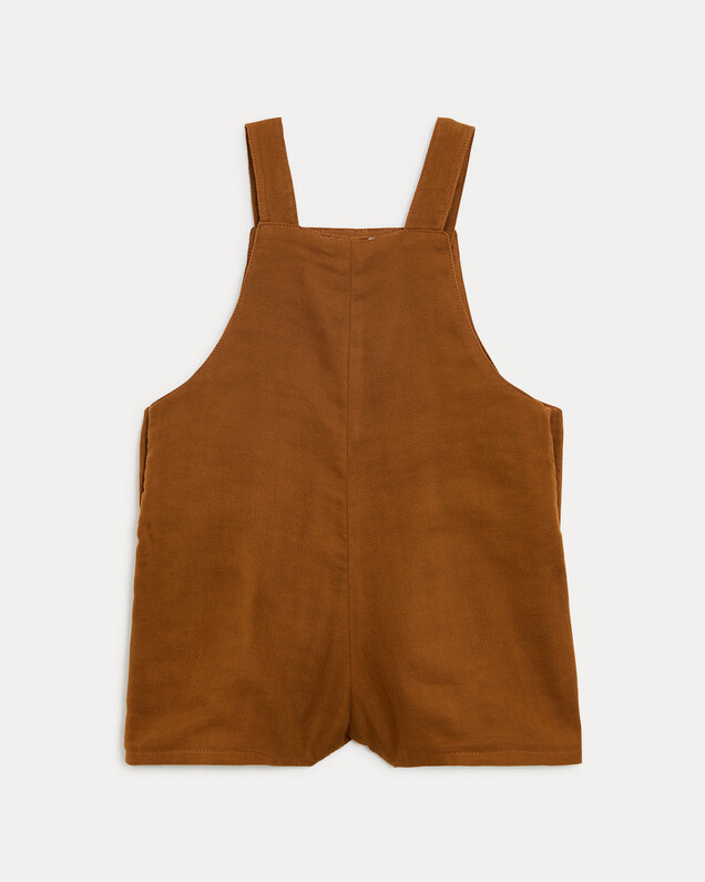 Edgar cotton gauze short dungarees Hazelnut colour  Natalys