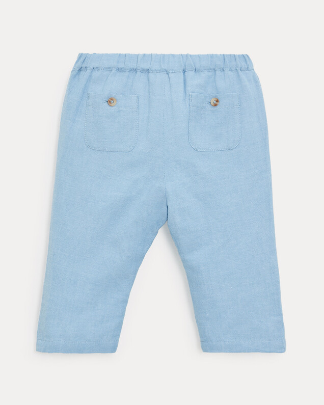 Achille chambray trousers Light blue colour  Natalys