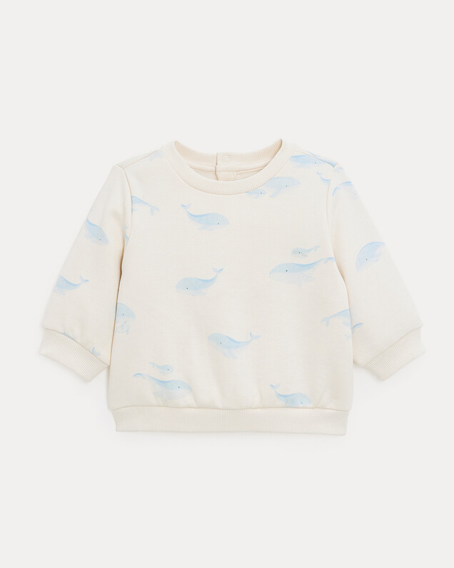 Jo fleece jumper Whale print  Natalys