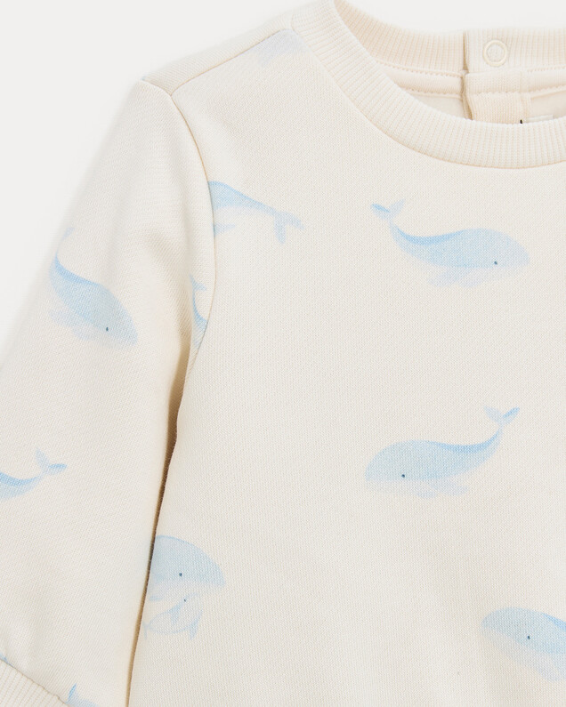 Jo fleece jumper Whale print  Natalys