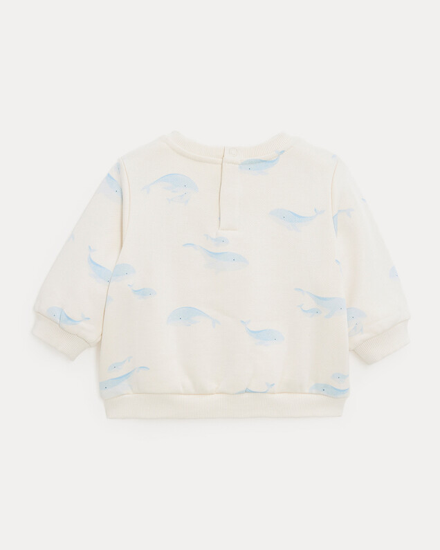Jo fleece jumper Whale print  Natalys
