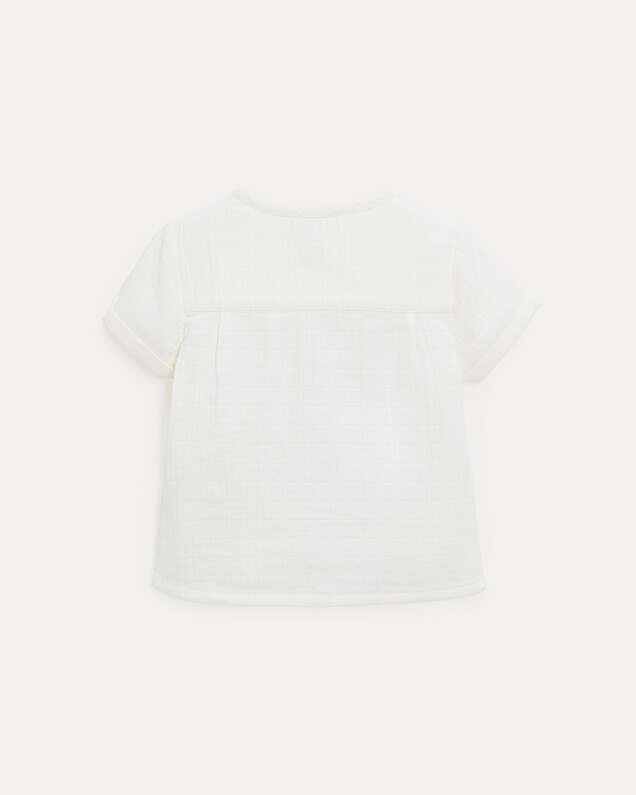 Theodore short-sleeved shirt Off-white colour  Natalys