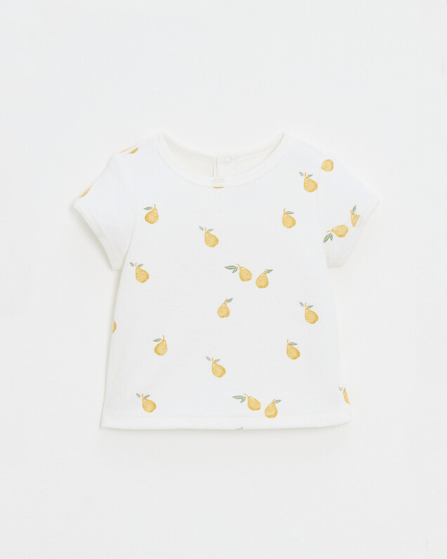 Lubin terrycloth short-sleeved T-shirt Pear print  Natalys