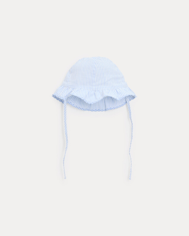 Lison cotton hat Blue sky stripes print  Natalys