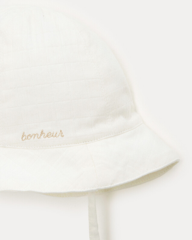 Mahault cotton gauze hat Off-white colour  Natalys