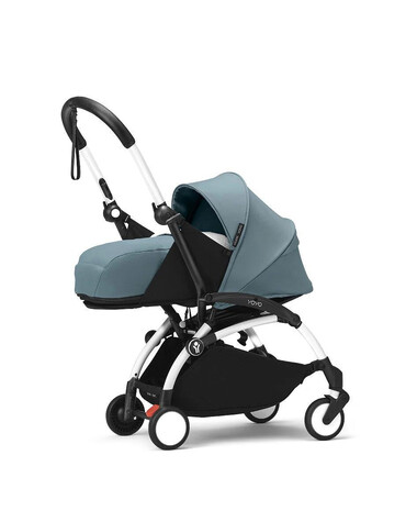 YOYO&sup3; newborn pack 0+ pushchair with white frame Aqua colour  Stokke