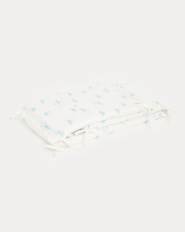 Leandre bumper pad Whale print  Natalys
