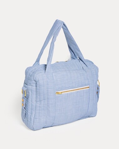 Auguste changing bag Blue check print  Natalys