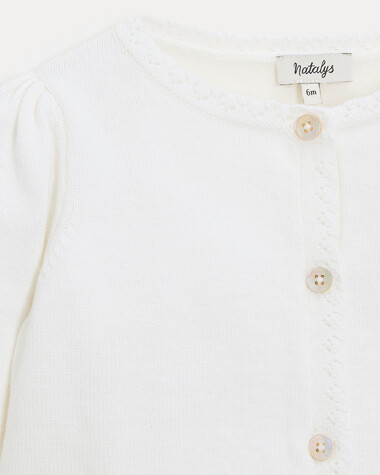 Victoire fancy cardigan Off-white colour  Natalys
