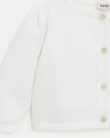 Victoire fancy cardigan Off-white colour  Natalys