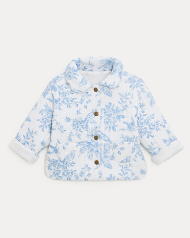 Janice quilted jacket Porcelain print  Natalys