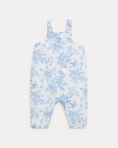 Phillipine long jumpsuit with straps Porcelain print  Natalys