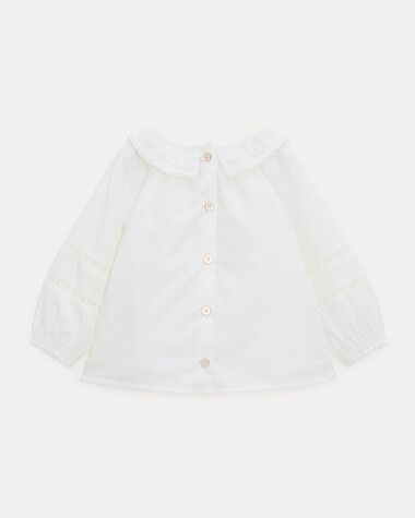 Adele long-sleeved blouse Off-white colour  Natalys