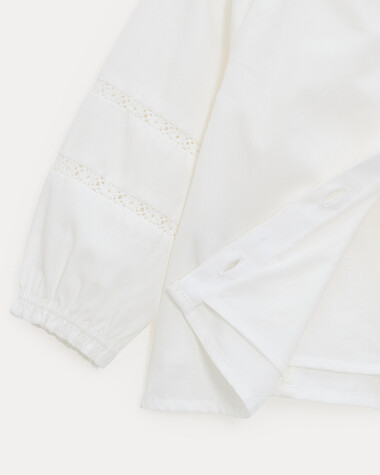 Adele long-sleeved blouse Off-white colour  Natalys